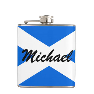 Custom Name on Scottish Flag flcn Hip Flask
