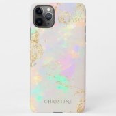 custom name opal stone design iPhone case (Back)