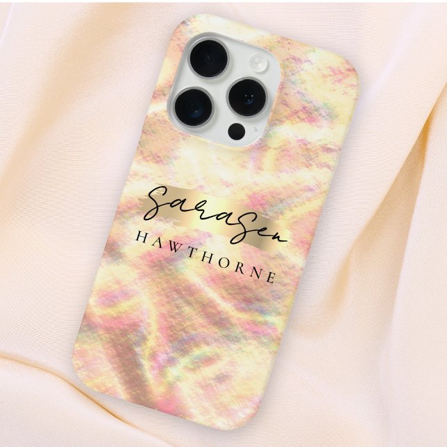 Custom Name Opal Stone Design Rose Gold  Case-Mate iPhone Case (Creator Uploaded)