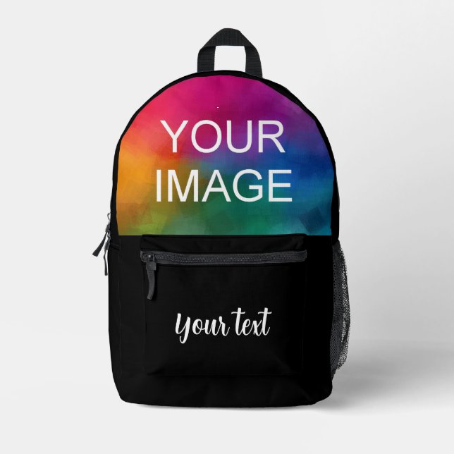 Custom Name or Text Image Photo Picture Template Printed Backpack (Front)