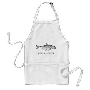 Custom Name or Text Seafood Chef Standard Apron