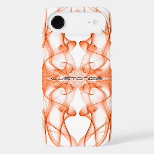 Custom Name Orange Smoke Symmetrical White