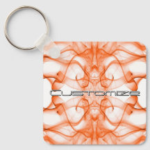 Custom Name Orange Smoke Symmetrical White