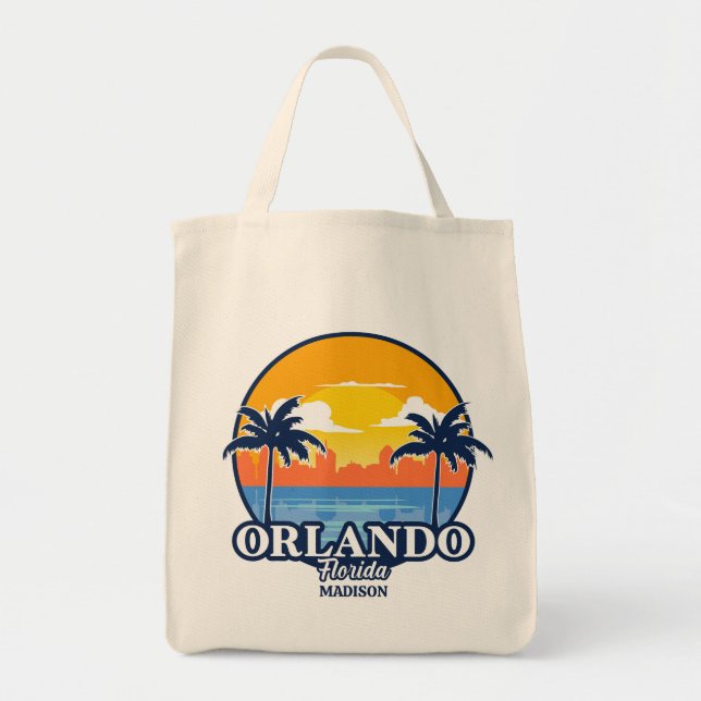 Custom Name Orlando Florida Tote Bag (Front)