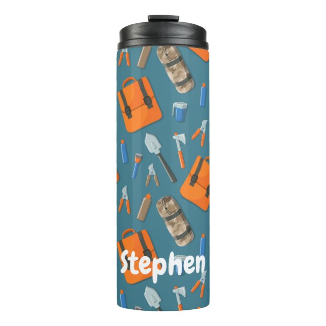 Custom Name Outdoor Gear Pattern  Thermal Tumbler (Front)