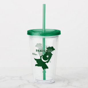Custom Name Pakistan Acrylic Tumbler
