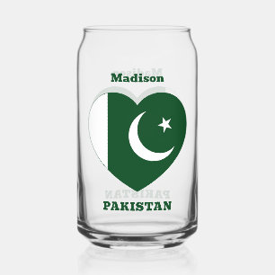 Custom Name Pakistan Can Glass