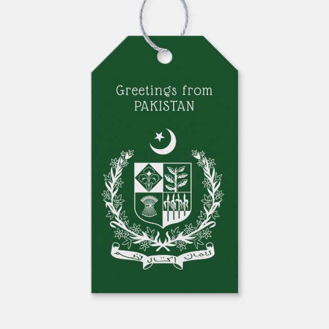 Custom Name Pakistan Gift Tags (Front)
