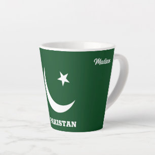 Custom Name Pakistan Latte Mug
