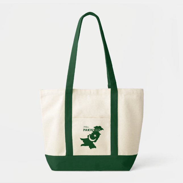 Custom Name Pakistan Tote Bag (Front)
