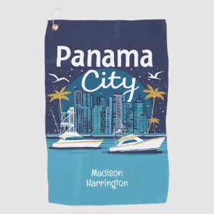 Custom Name Panama City Golf Towel