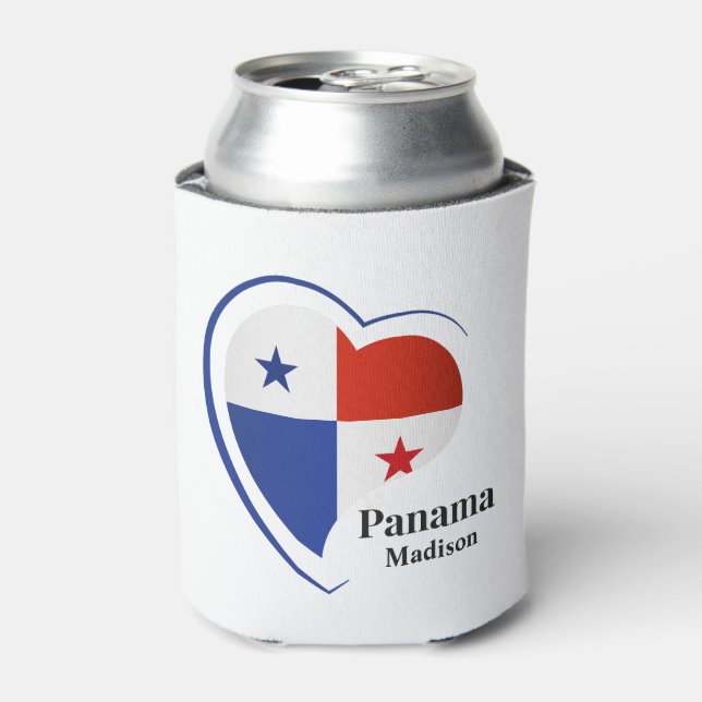 Custom Name Panama Love Can Cooler (Can Front)