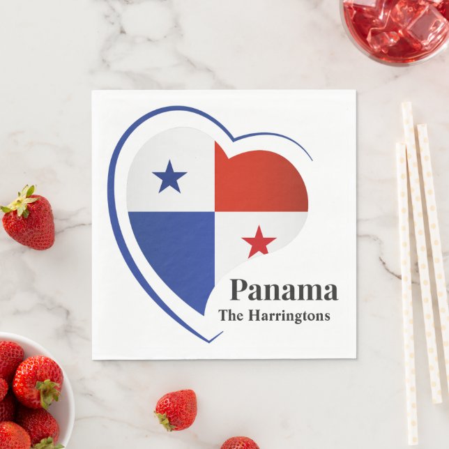 Custom Name Panama Love Napkin (Insitu)