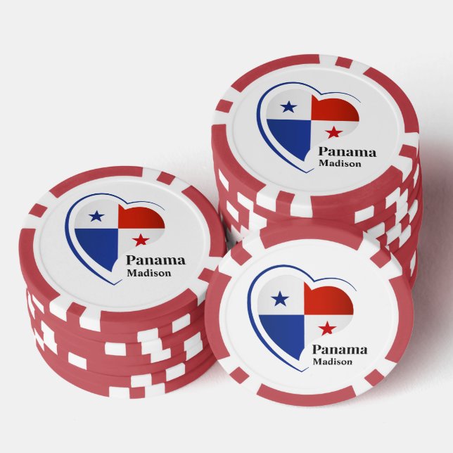 Custom Name Panama Love Poker Chips (Stack)