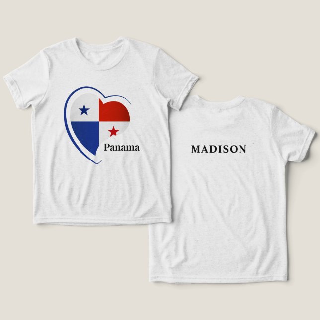 Custom Name Panama Love Tri-Blend Shirt (Design Front & Back)
