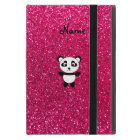 Custom name panda pink glitter