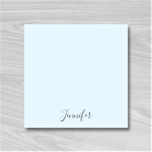 Custom Name Pastel Blue Personalised Post-it Notes