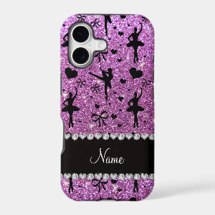 Custom name pastel purple glitter ballerinas