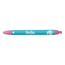 Custom Name Penny Post Mascot Heart Pen
