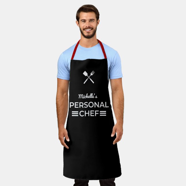 Custom NAME Personal Chef Apron - Personalised Gif (Worn)