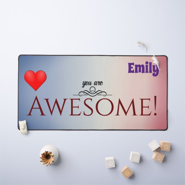 Custom Name Personalised Desk Mat (Kids Table)
