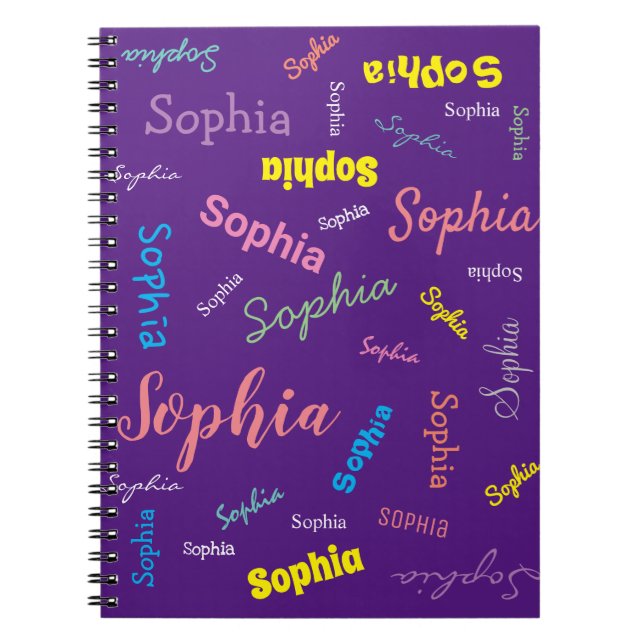 Custom Name Personalised Girl Notebook (Front)