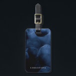 Custom Name Personalised Navy Blue Modern Luxury Luggage Tag<br><div class="desc">Custom Name Personalised Navy Blue Modern Luxury</div>