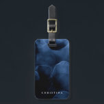 Custom Name Personalised Navy Blue Modern Luxury Luggage Tag<br><div class="desc">Custom Name Personalised Navy Blue Modern Luxury</div>