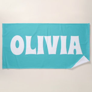 Custom Name Personalised Pool Birthday Vacation Beach Towel