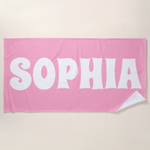 Custom Name Personalised Pool Birthday Vacation Beach Towel