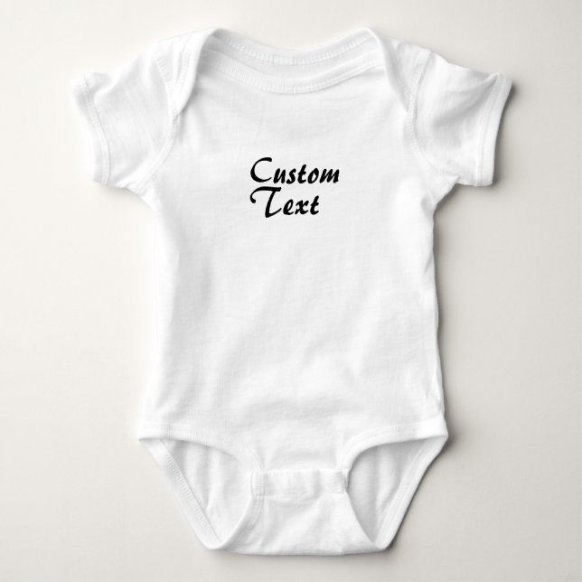 Custom Name Personalised Text Baby Bodysuit (Front)
