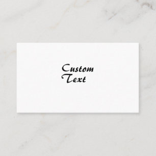 Custom Name Personalised Text Business Card