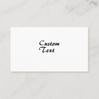 Custom Name Personalised Text Business Card
