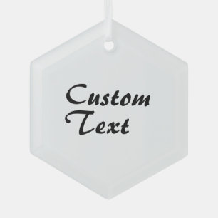 Custom Name Personalised Text  Glass Tree Decoration
