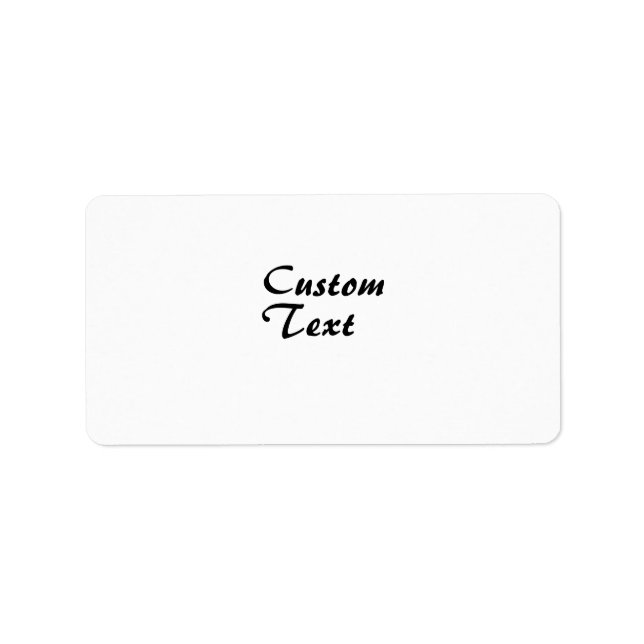 Custom Name Personalised Text   Label (Front)