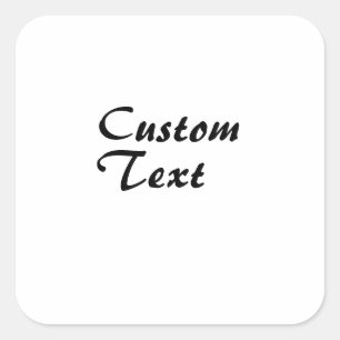 Custom Name Personalised Text   Square Sticker