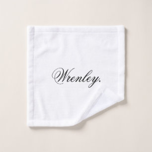 Custom Name Personalized Classic White Wash Cloth