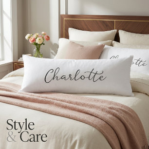 Custom Name Personalized Full Size Comfort White Body Cushion