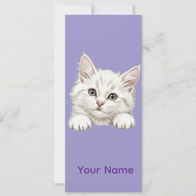 Custom Name Personalized Kitten Art Gift Invitation (Front)