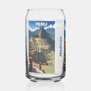 Custom Name Peru Machu Picchu Can Glass