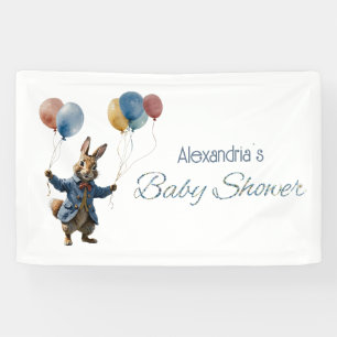 Custom Name Peter the rabbit Baby Shower Banner