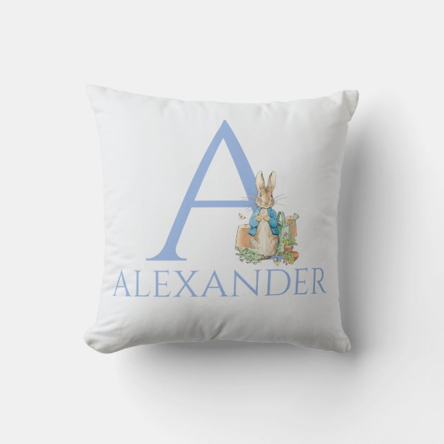 Custom Name Peter the Rabbit  Cushion (Front)