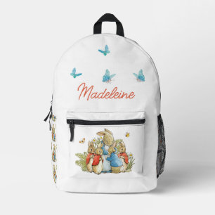 Custom Name Peter the Rabbit Josephine Bunny Printed Backpack