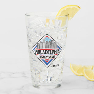 Custom Name Philadelphia Pennsylvania Glass