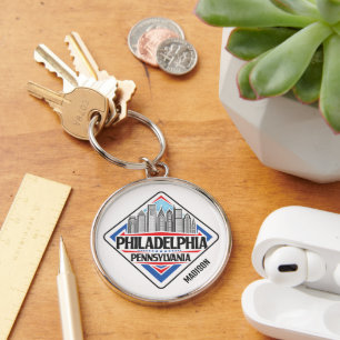 Custom Name Philadelphia Pennsylvania Key Ring