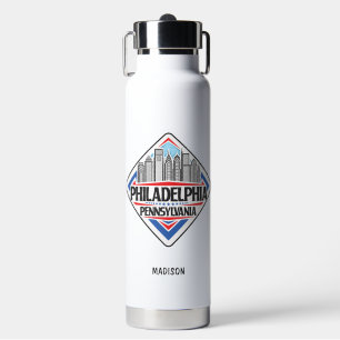Custom Name Philadelphia Pennsylvania Water Bottle
