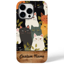 Custom Name Phone Case cats
