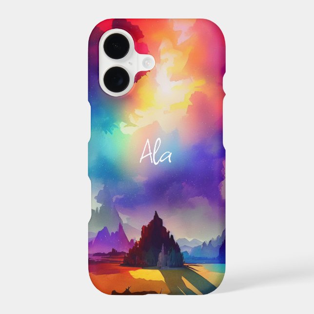 Custom name phone case, modern abstract (Back)