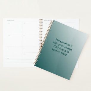 Custom Name Photo Artwork School Office Hard Cover Planner