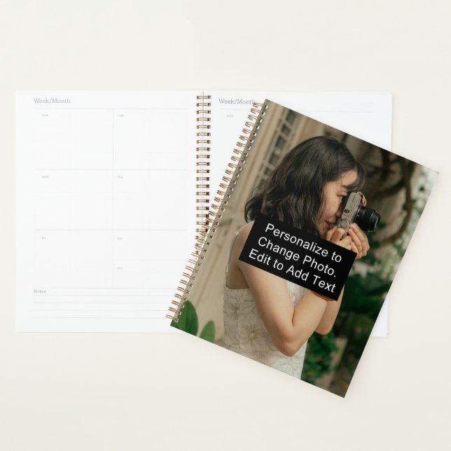 Custom Name Photo Artwork School Office Soft Cover Planner (Display)